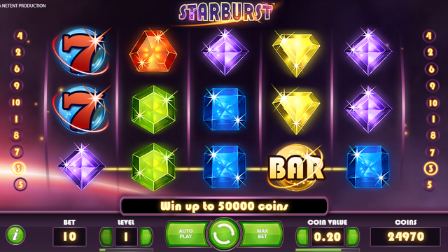 Характеристики слота Starburst 3